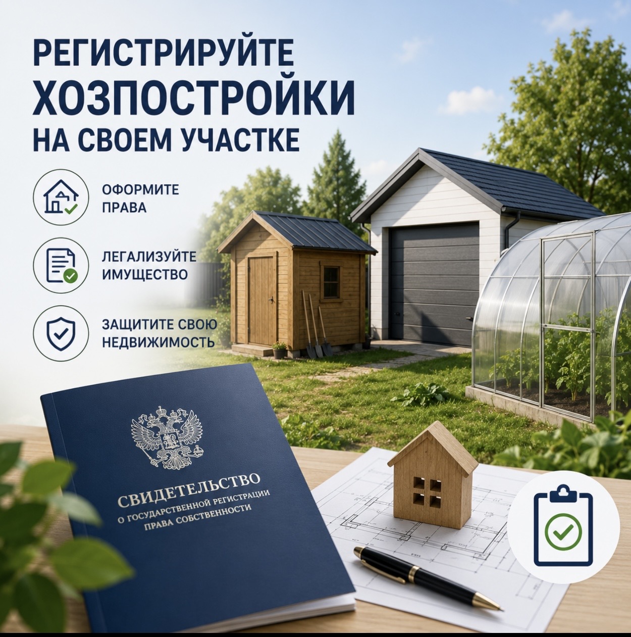 🏡 Нужно ли регистрировать баню, сарай или гараж на участке?